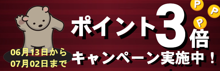 会員様限定!全商品ポイント3倍キャンペーン!