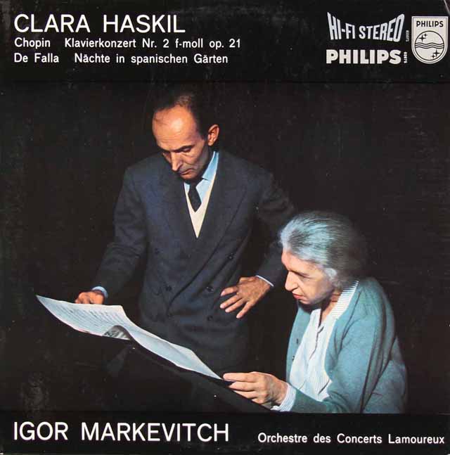 Lp レコード オリジナル盤 ハスキル マルケヴィチのショパン ピアノ協奏曲第2番ほか 蘭philips 3295