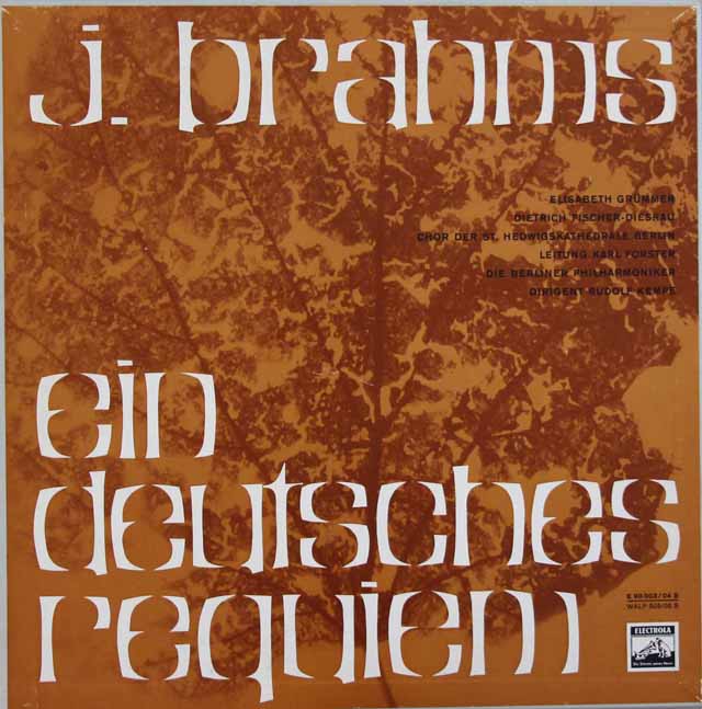 R.ケンペ指揮　ドイツ・レクイエム　LP LP レコード ケンペのブラームス/ドイツ・レクイエム 独