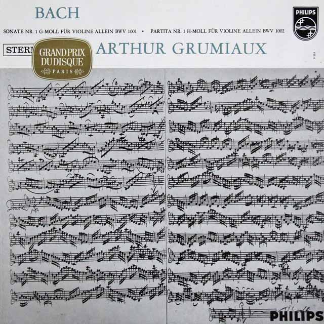 LP レコード グリュミオーのバッハ/無伴奏ソナタとパルティータ