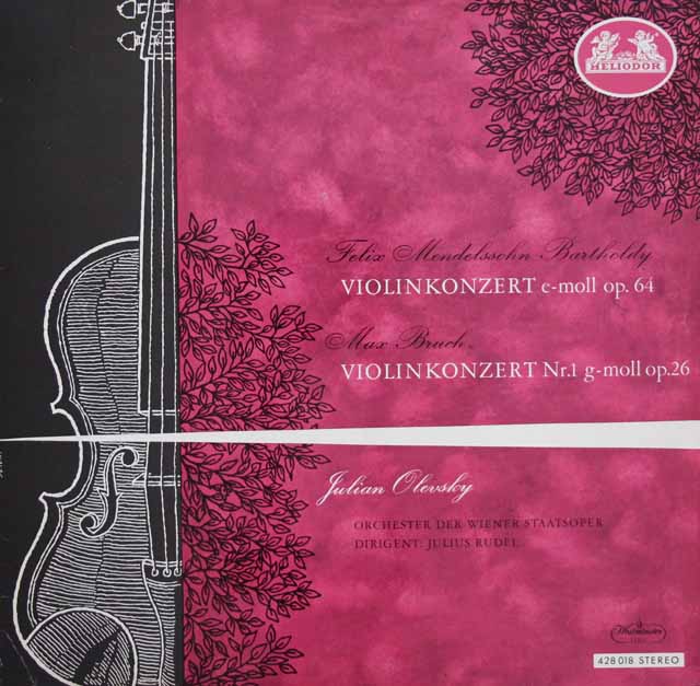 レコード　独HELIODOR　LP　オレフスキーのメンデルスゾーンブルッフ/ヴァイオリン協奏曲　3394