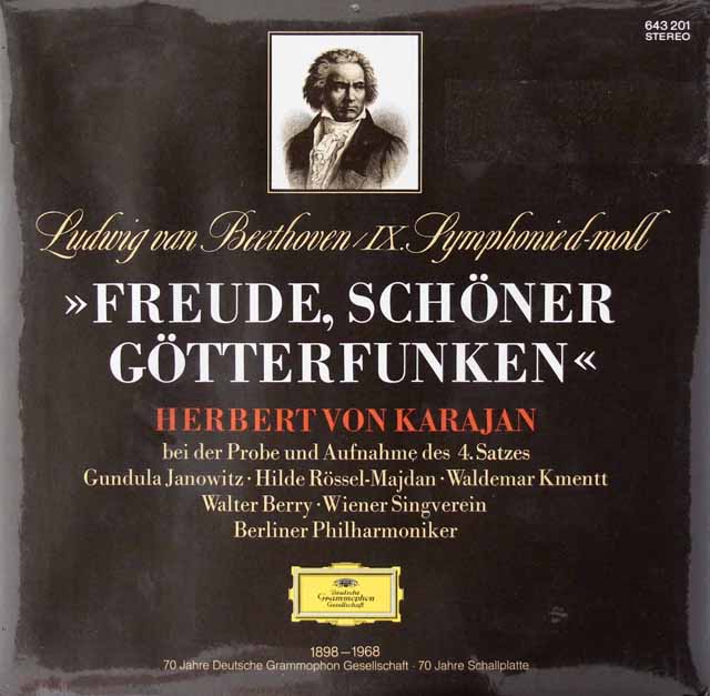 LP レコード 未開封 カラヤンのベートーヴェン/交響曲第9番「合唱」 ドイツ・グラモフォン70周年 独DGG 3040