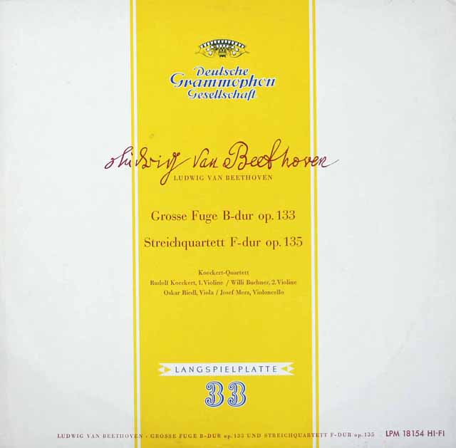 LP レコード ケッケルト四重奏団のベートーヴェン/大フーガ、弦楽