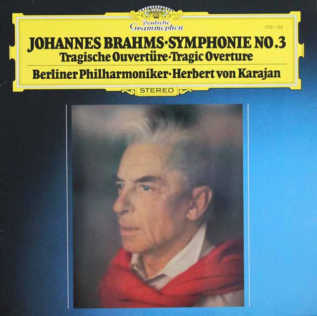 カラヤンのブラームス/交響曲第3番　独DGG　3135　LP レコード