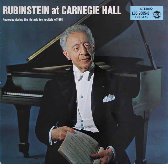 ルービンシュタインの「カーネギーホール・リサイタル 1961」　独RCA　3504　LP レコード