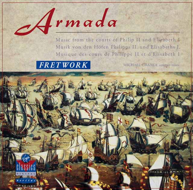 Lp レコード フレットワークのアルマダ 無敵艦隊 フェリペ2世とエリザベス1世期の宮廷音楽 独vergin Classics 3327