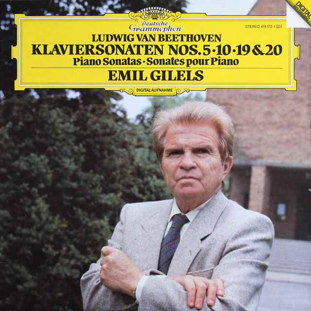 LP レコード ギレリスのベートーヴェン/ピアノソナタ第5、10、19、20番