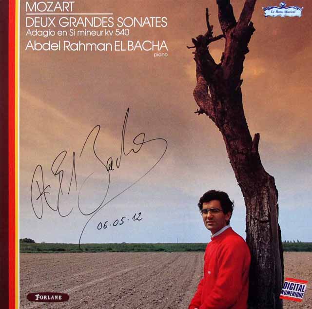 LP レコード 直筆サイン入り エル=バシャのモーツァルト/ピアノソナタ