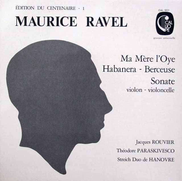 LP レコード ルヴィエ、パラスキヴェスコのラヴェル/「マ・メール・ロワ」ほか 仏CALLIOPE 3508