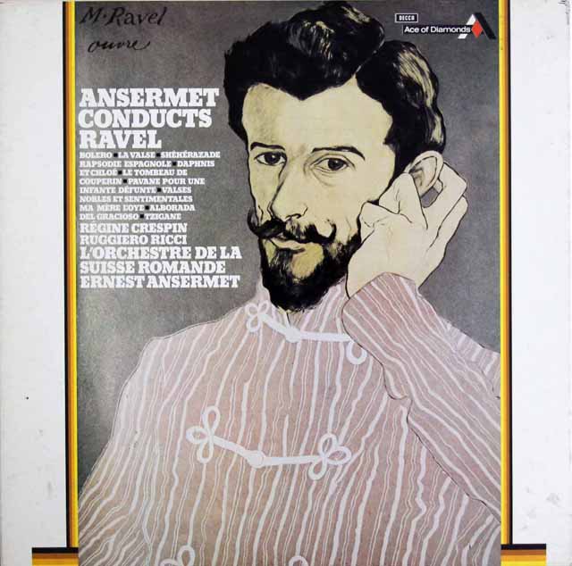 LP レコード アンセルメのラヴェル/作品集（ボレロ、ダフニスとクロエ第2組曲、ラ・ヴァルス ほか） 英DECCA（Ace of