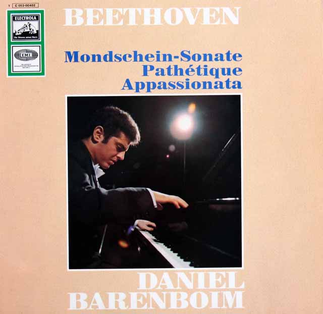 名盤 バレンボイム ベートーヴェン 三大ソナタ 赤エンジェル LP 美盤 LP レコード バレンボイムのベートーヴェン/「月光」、「悲愴