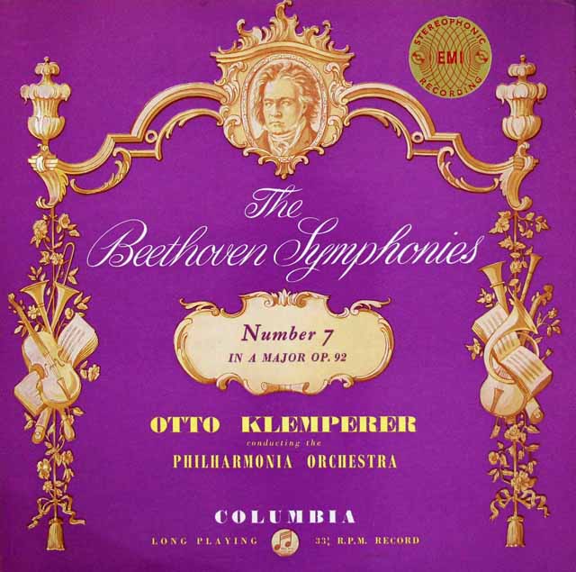 LP レコード クレンペラーのベートーヴェン/交響曲第7番 英Columbia 3530