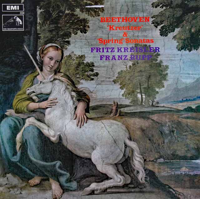 LP レコード クライスラー、ルップのベートーヴェン/ヴァイオリンソナタ「クロイツェル」、「春」 英EMI 3534