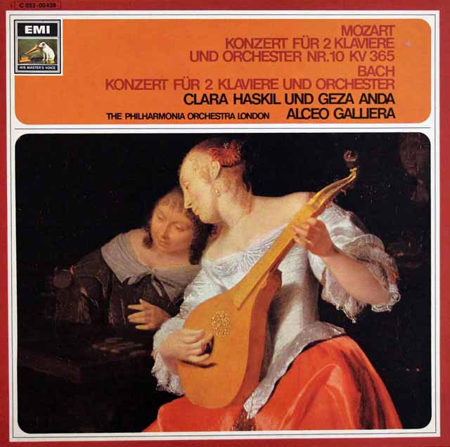 ハスキル&アンダ/バッハ&モーツァルト:2台のピアノのための協奏曲★名盤 LP レコード ハスキル、アンダ、ガリエラのモーツァルト/2台のピアノの