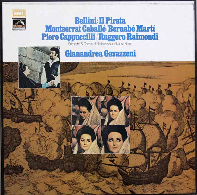 LP レコード　イタリアオペラ ベッリーニ：歌劇「海賊」全曲　英EMI LP レコード カバリエ、ガヴァッツェーニのベッリーニ/歌劇