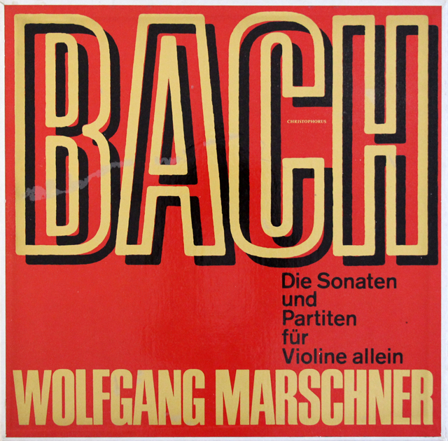 独Christophorus　ヴァイオリン小品集　ヴォルフガング・マルシュナー LP レコード マルシュナーのバッハ/無伴奏ヴァイオリンソナタと
