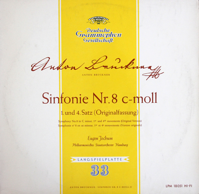 LP レコード ヨッフムのブルックナー/交響曲第8番 独DGG 3721