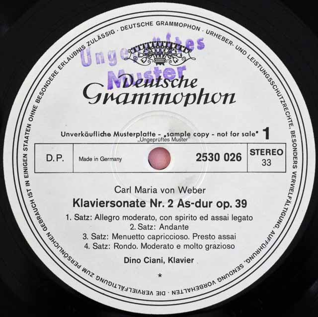 LP レコード 白レーベル/非売品 テストプレス チアーニのウェーバー