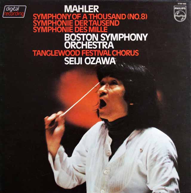LP レコード 小澤のマーラー/交響曲第8番「千人の交響曲」 蘭PHILIPS 3801