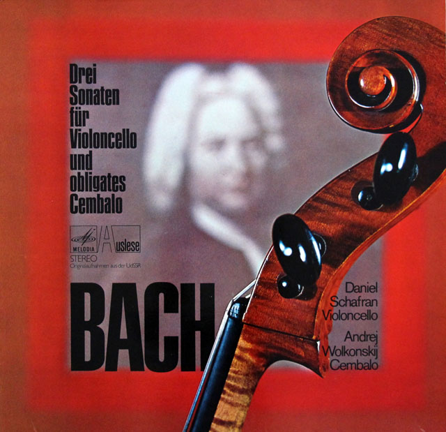 レコード シャフラン、ヴォルコンスキーのバッハ/3つのチェロソナタ 独