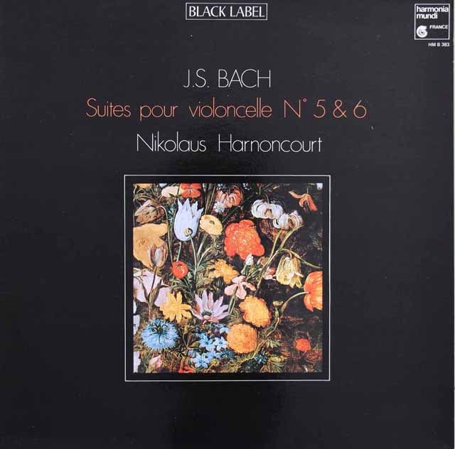 LP レコード アーノンクールのバッハ/無伴奏チェロ組曲第5&6番 仏