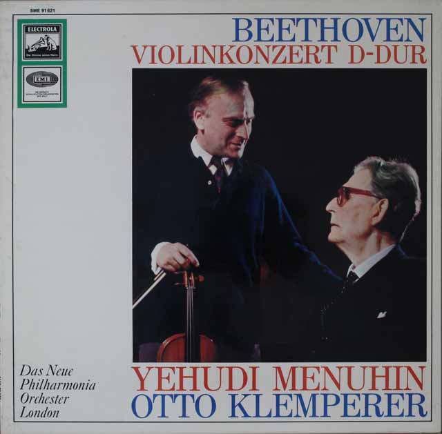 メニューイン、クレンペラーのベートーヴェン/ヴァイオリン協奏曲　独EMI　2504　LP レコード