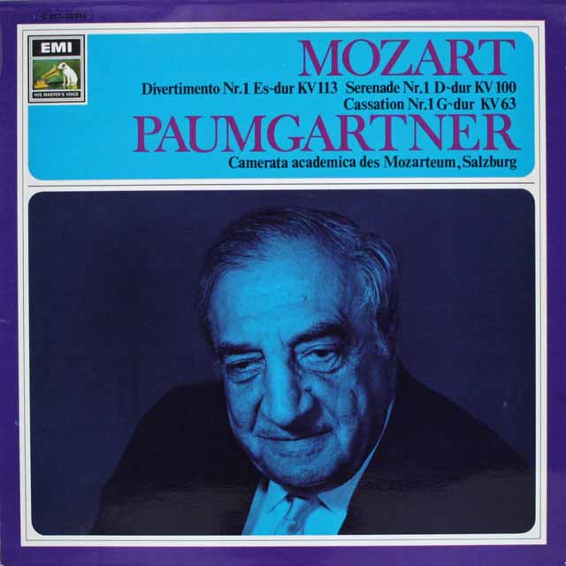 パウムガルトナーのモーツァルト ディヴェルティメント セレナード カッサシオン 独emi 3228