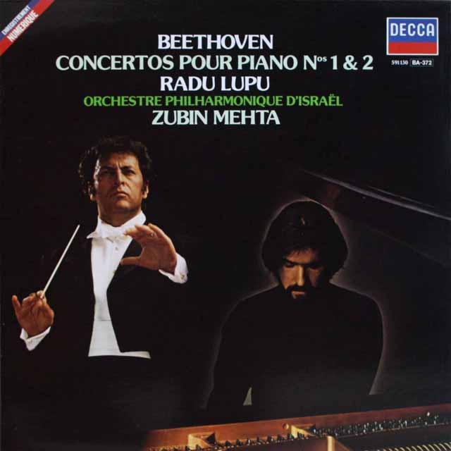 LP レコード ルプー、メータのベートーヴェン/ピアノ協奏曲第1、2番 仏